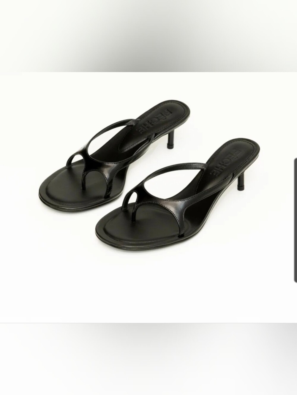 Pêche Sissy Black Thong Sandals Heels Peche New Size 40